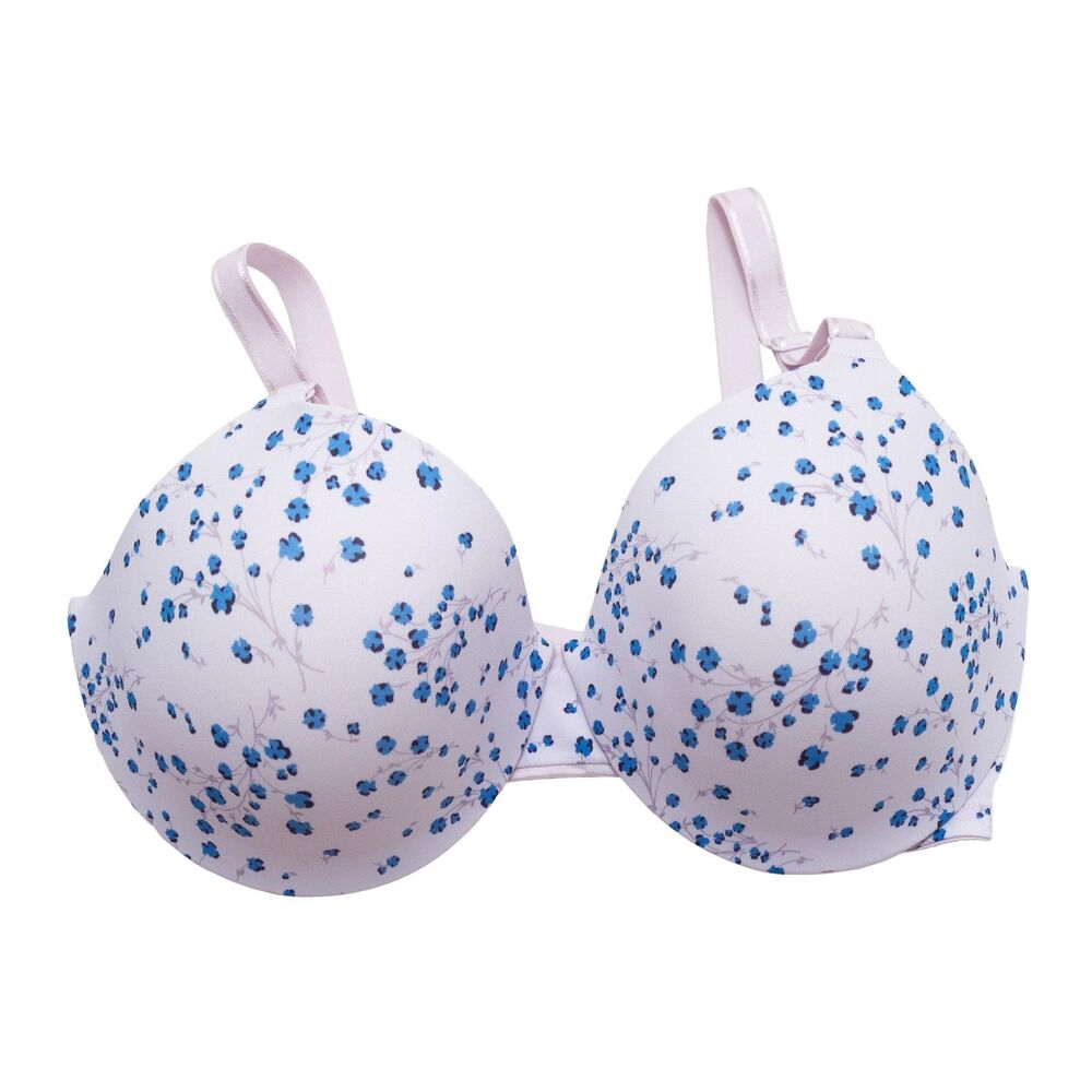 Warners 36D T-Shirt Bra Cushioned Lightly Lined Full Coverage Underwire Floral - Picture 3 of 7